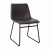 Flash Furniture 18" Dark Gray LeatherSoft Dining Chairs, 2PK ET-ER18345-18-GY-BK-GG